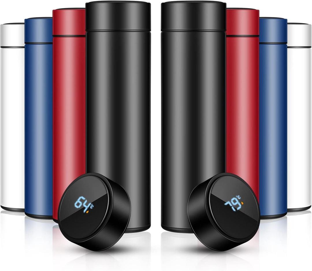 Insulated Black Temperature Water Bottle - 1 Pc Perfect For Gym Enthusiasts