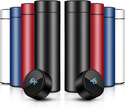 Insulated Black Temperature Water Bottle - 1 Pc Perfect For Gym Enthusiasts